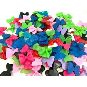 30 pc Resin Large Bows 2" Glitter Kawaii Resin Flatbacks Craft Supplies Assorted